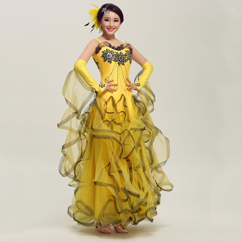 

Stage Wear Fashion Adult Ballroom Standard Dance Dress Competition Costume For Women Dancing Dresses Waltz, Blue