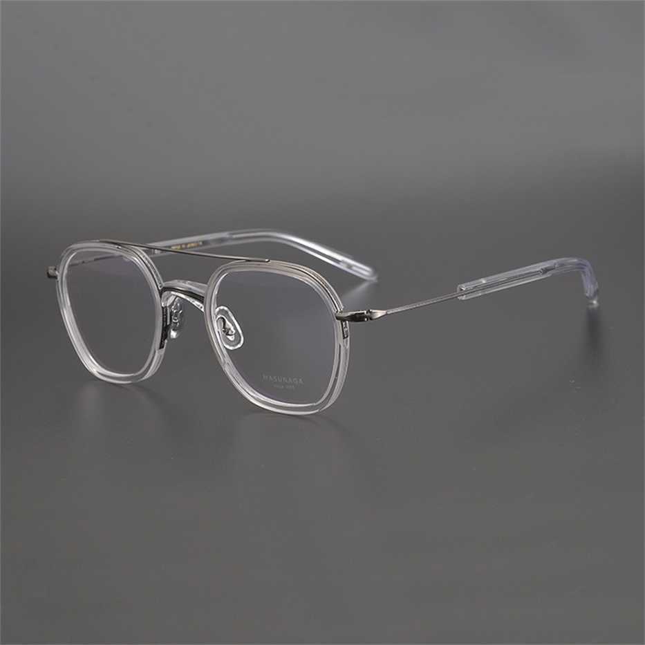 

Sunglasses 2023 new MASUNAGA permanent Japanese handmade spectacle double beam frame pure titanium myopia glasses GMS115