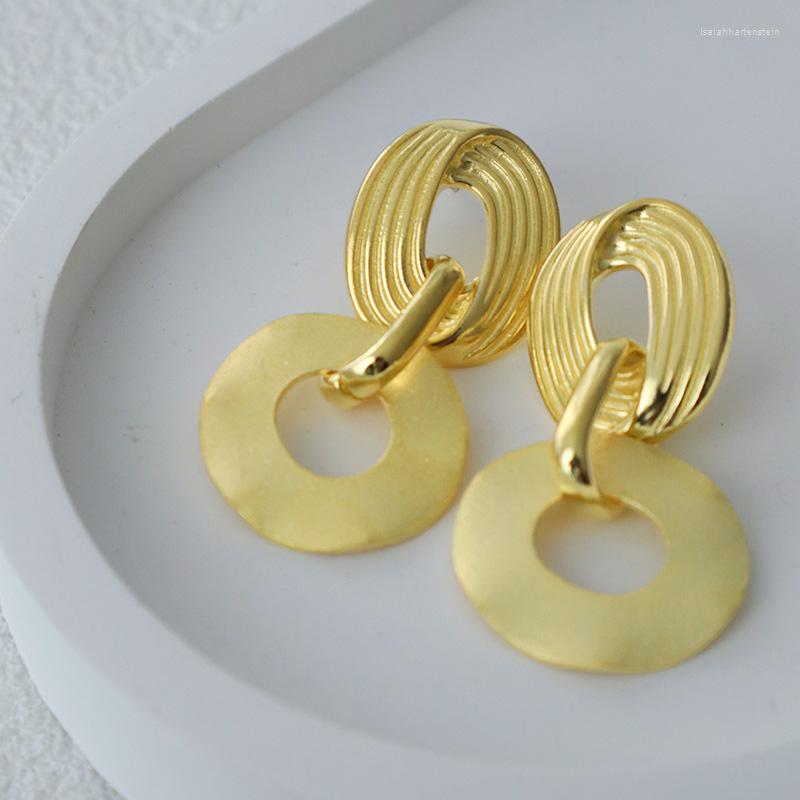 

Hoop Earrings S925 Sterling Silver Fashion Long Double Simple Atmosphere Light Luxury Wind Texture