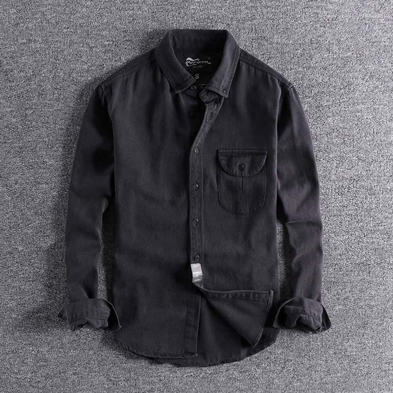 

Men' Casual Shirts Fashion Cotton 2023 Designer British Arrival Tops Long Sleeve Blouse For Men In Autumn And Winter Handsome Wear High, Black