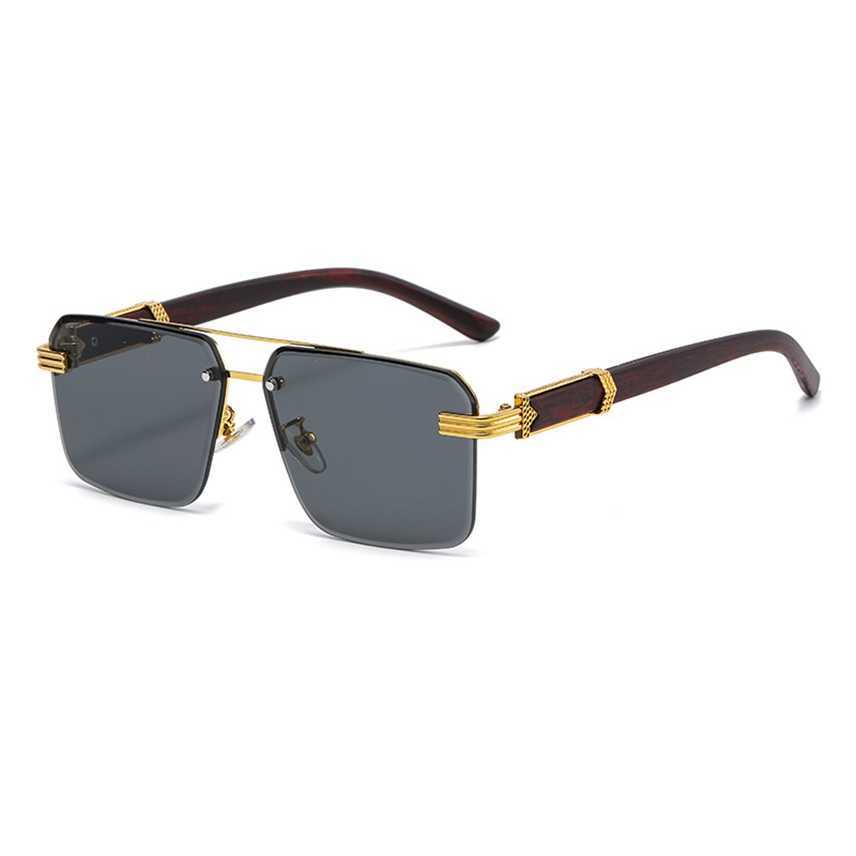 

Sunglasses 2023 new Square half frame trimming leg wrapped flower decoration 18K Gold trend