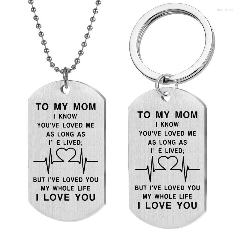 

Chains Stainless Steel Mothers Dog Tag Pendant Necklace Gives Mother A Birthday Gift Engraved With Sensual Inspirational Gifts