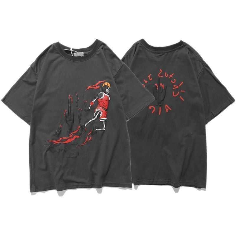 

T Shirts high quality designer astronaut foam print tie dyed tshirtp thunderbolt short sleeve T-shirt Qgwnc, No.14