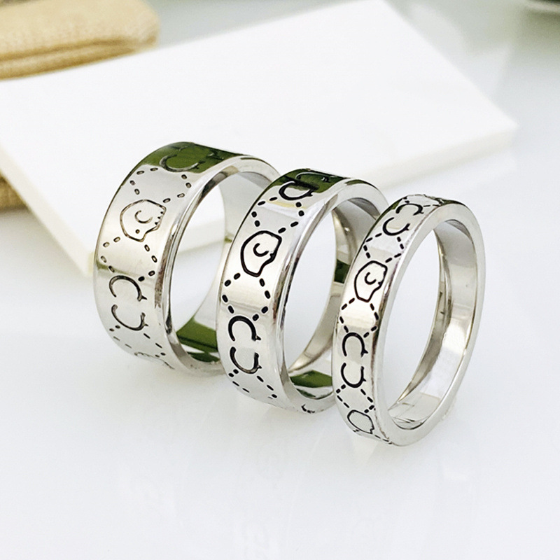 

love ring Fashion Unisex luxury Ring for Men Women Unisex Ghost Designer Rings Jewelry Sliver Color