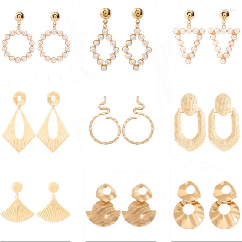 

Stud Earrings High Quality Vintage Dangle Earring Water Drop Shape Geometric Pattern Small Statement Bar For Teens Girls Women