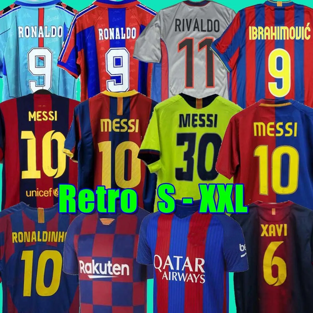 

Retro Barcelona soccer jerseys barca 96 97 07 08 09 10 11 XAVI RONALDINHO RONALDO RIVALDO GUARDIOLA Iniesta finals classic maillot de foot 1899 1999 football shirts, 0506 home ucl