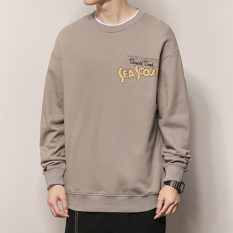 

Men's Hoodies Hoodie Spring And Autumn Casual Sports Hip Hop Through Pattern Printed Loose-Fit Round-Neck Fashion Wild-Clothes, Green