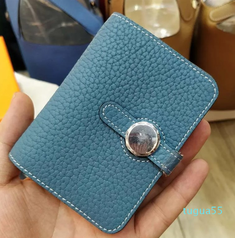 

Designer-Fashion Lady Credit Card Holder Storage Coin Purse Money Clips Women Card Wallet Bags Soft Genuine Leather Wallets P2382, Blue