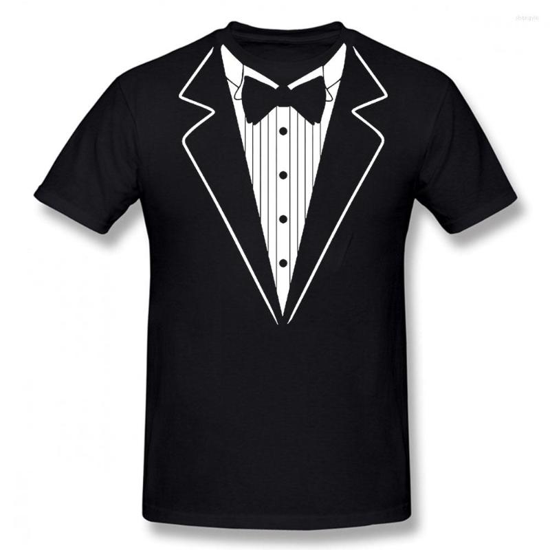 

Men's T Shirts Novelty Tuxedo With Bowtie Funny Unisex Graphic Fashion Cotton Short Sleeve O-Neck Harajuku T-shirt, White