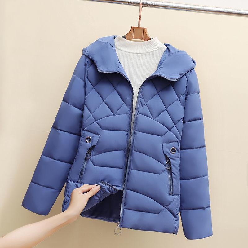 

Women's Trench Coats 2023 Short Korean Winter Jacket Women Warm Hooded Down Cotton Parkas Female Casual Loose Cotton-padded Outwear Coat, Brick red