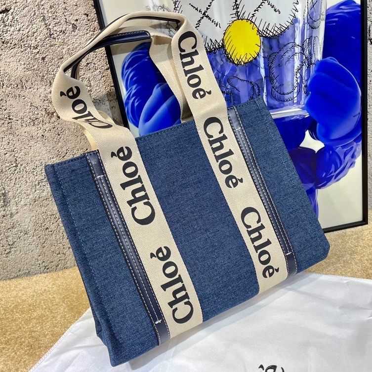 

woody Designer Tote Bag Women's Summer New Denim Leisure Simple Travel Everyday Versatile College Style XKJ4