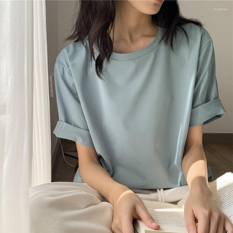 

Women's T Shirts 2023 Summer Women's Short-sleeved T-shirt Round Neck All-match Loose Outer Wear Short Ladies  Harajuku Top, Black