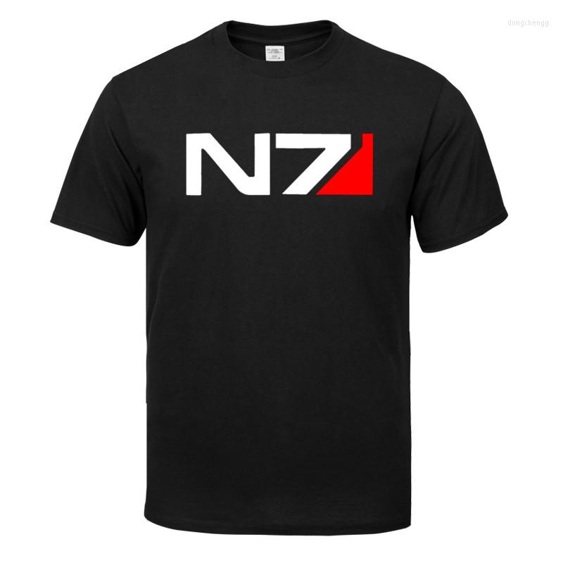 

Men's T Shirts Men's T-Shirts Plus Size 3XL Summer Short Sleeved Men Mass Effect N7 Printed Shirt Casual Brand Cotton Tee, White