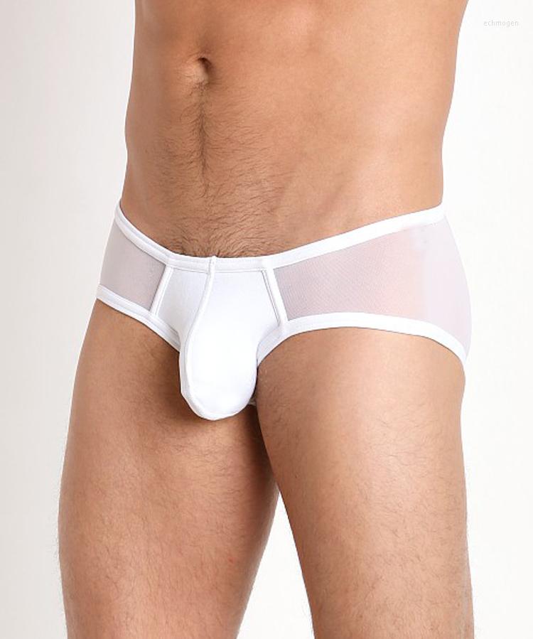 

Underpants Male Transparent Mesh Briefs Three-dimensional U Pouch Low-waist Underwear Sexy Yarn, Black