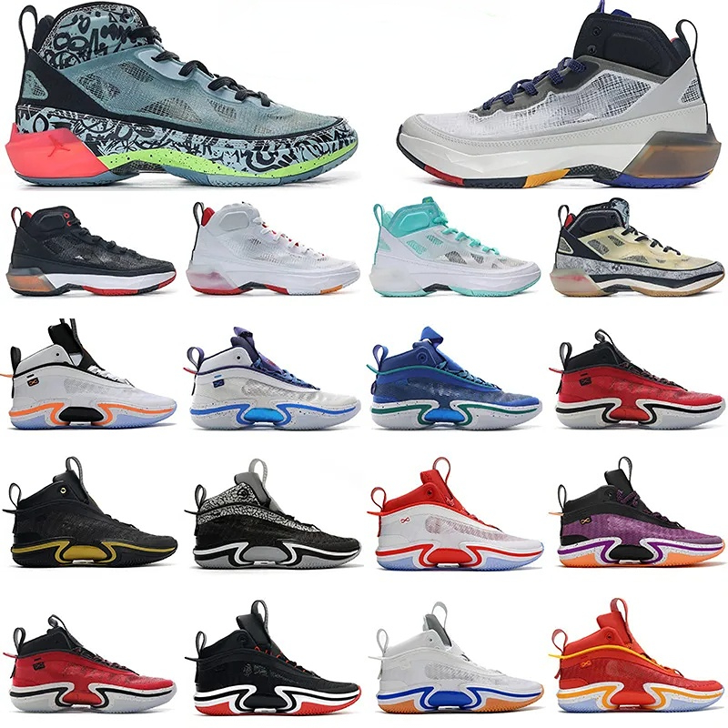 

New Basketball shoes Jumpman 36 37s Casual Shoes Mens Canvas Red Thunder University Blue Pink Cactus Jack Men Women Trainers Outdoor Sports Sneakers, 15