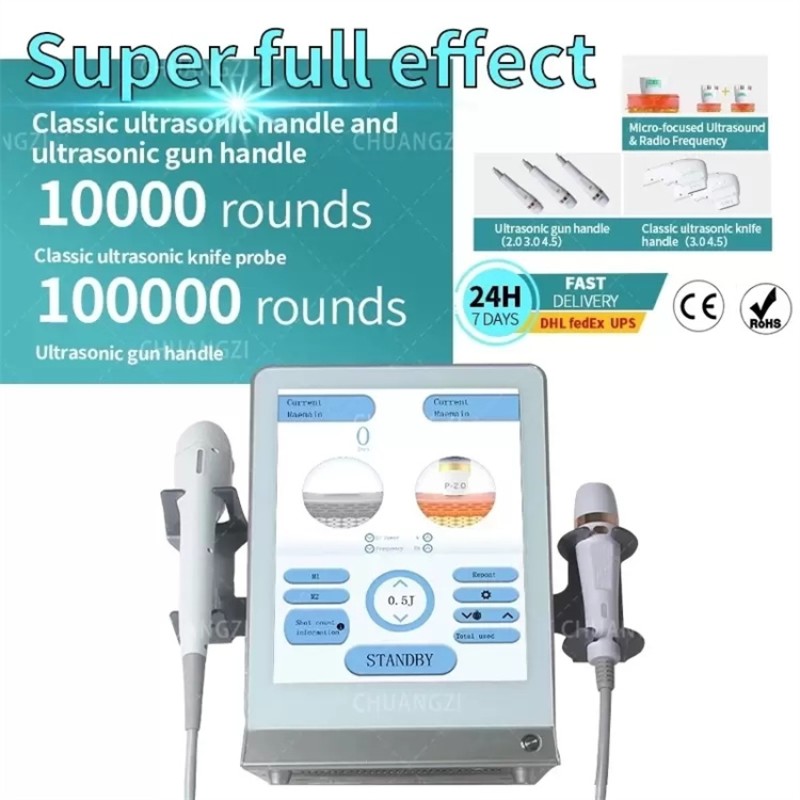 

Beauty Items Slim Equipment HIFU Machine Peninsula Ultrasonic Gun Shape Full Face Firming RF Lifting Anti-aging Fade Fine Lines Beauty Salon