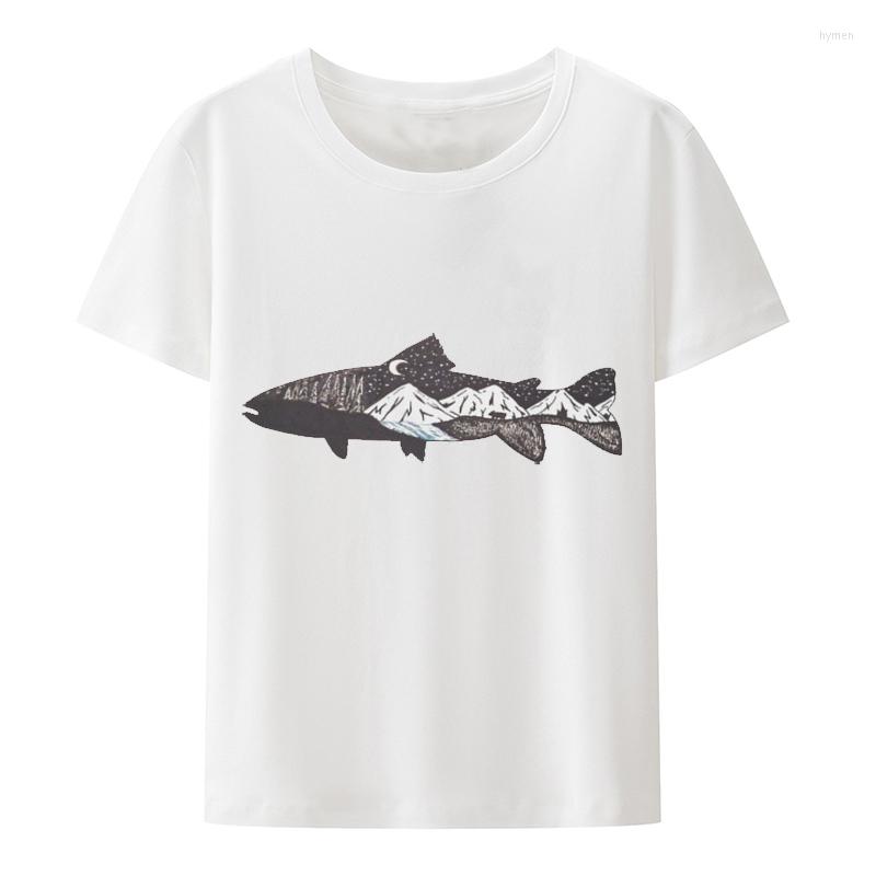 

Men's T Shirts Mountain Trout Fishing Relax Sprots Summer Shirt Graphic Modal Ofertas Funny TShirt For Men Anime Clothes, Lm72923-white