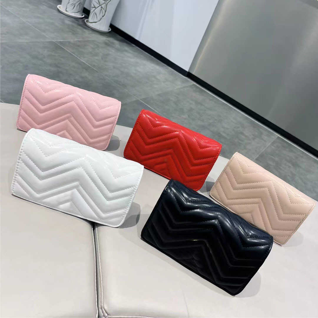 

Classic Letter Designer Bag Gbage Women Chain Purse Handbag Shoulder Bags Wavy Stripe Camera Bag Lady Luxurys Handbags Purse 211126, Red