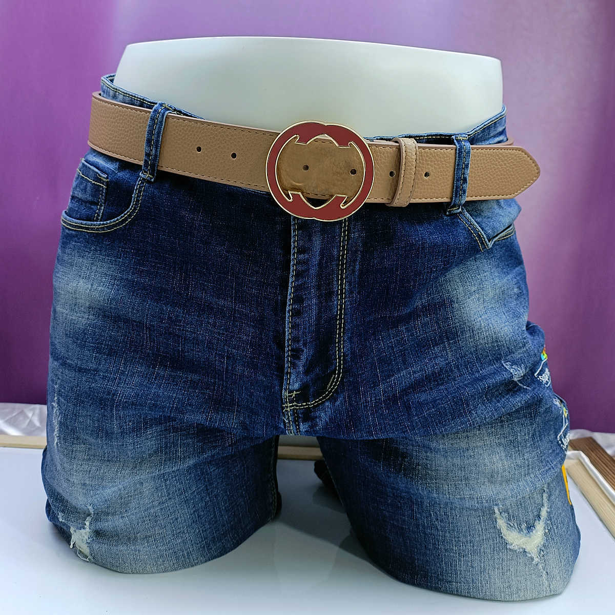 

Classic Lychee Grain Men And Women Belts Luxury Vintage Film Smooth Buckle Casual Belts Top Designer Brand Belt Width 3.8cm Wholesale, As shown