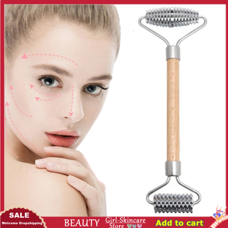 

Other Massage Items Multifunctional Pratical Skin Care Tools Health beauty Female Lifting and Firming Hobbing Metal Double-headed Roller Tool 230311