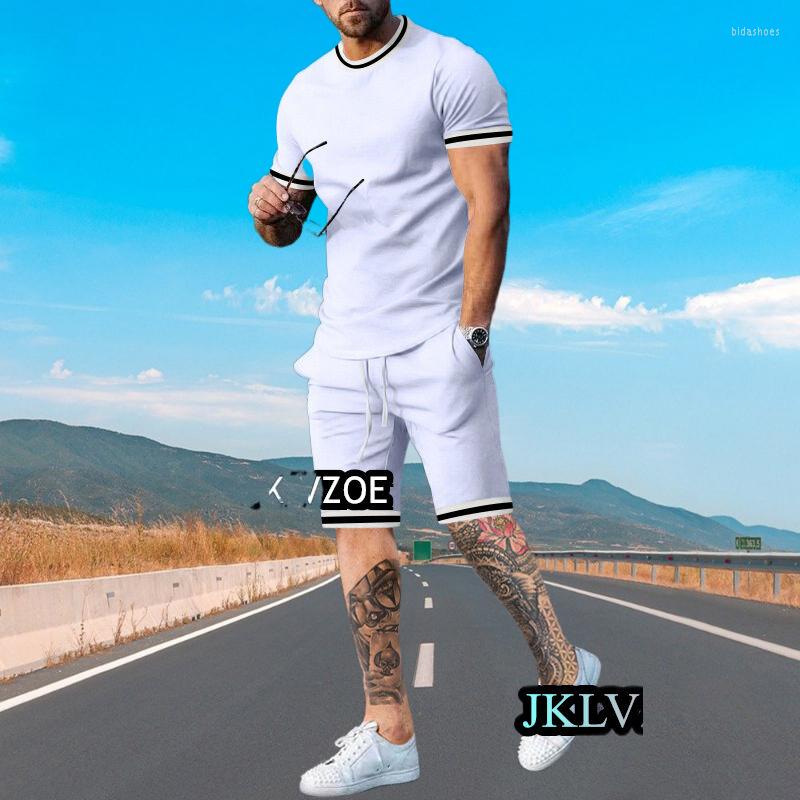 

Men's Tracksuits Summer Men's Clothing Set 3D Solid Color T-shirt Sportswear Oversized Shorts Suit, Men set-15