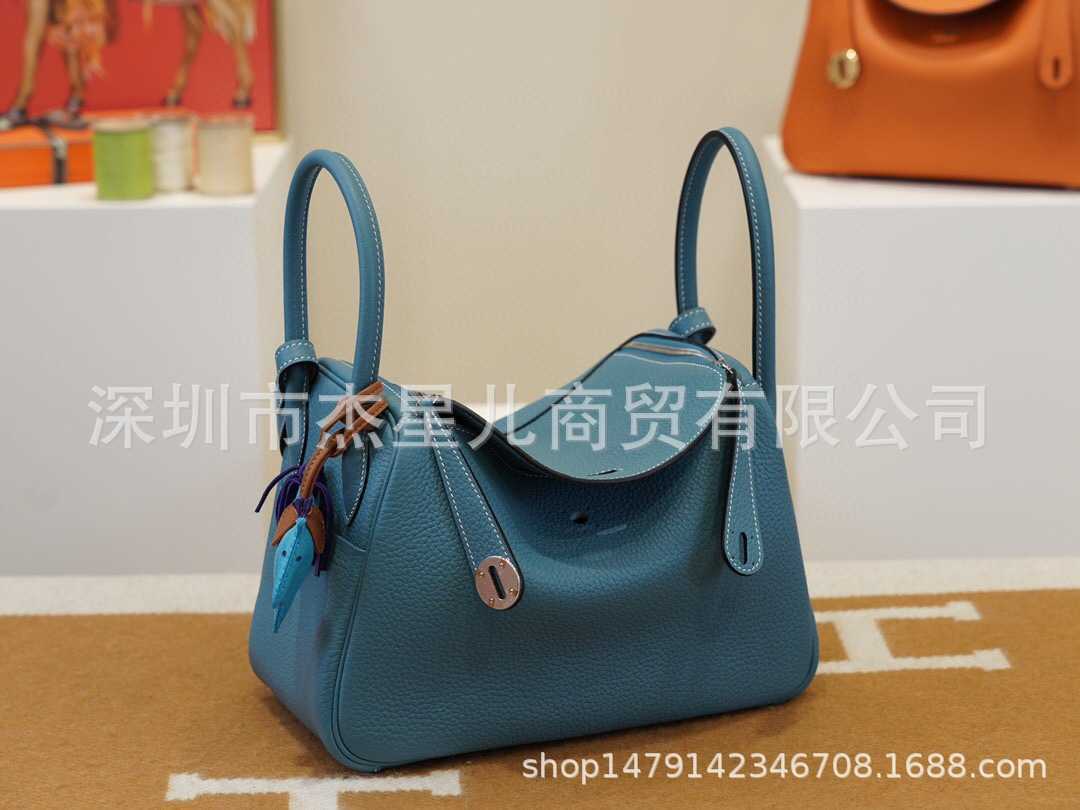 

Lindys Bags bags Zeng Zengchun hand sewed women's handbag doctor Bao bag Clemence lychee TC cow leather 75 denim blue ayw, Blue8