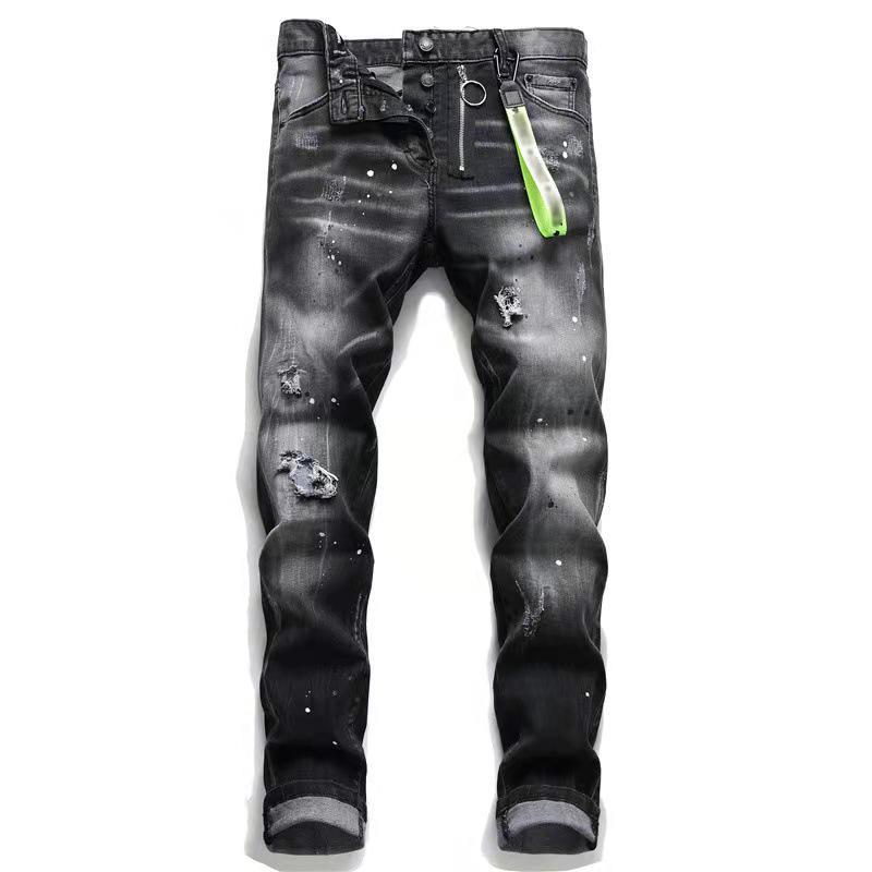 

Pants Designer jeans mens pants linen pants Hip Hop Men Jeans Distressed Ripped Biker Slim Fit Motorcycle Denim For Men Duktu