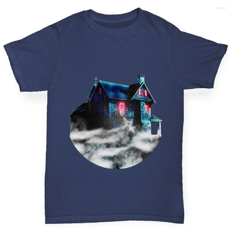 

Men' T Shirts Twisted Envy GirlS Haunted House Beyond The Mist Printed Cotton T-Shirt Fashion Cool Tee Shirt, Men-darkpurple