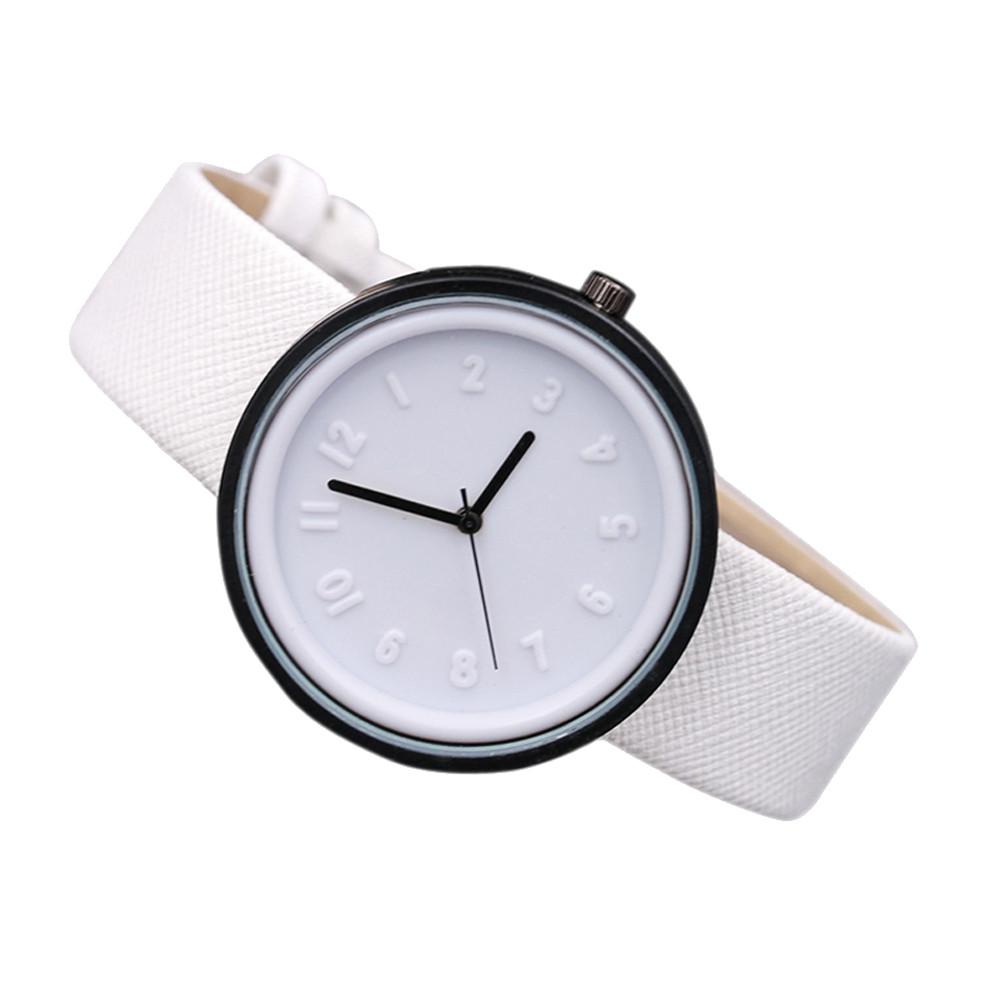 

HBP women's watches trendy ultra-thin wristwatch men's with cream-colored silicone bracelet, Color 3