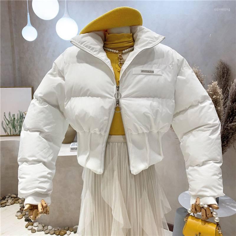 

Women's Trench Coats Winter Thickened Cotton Padded Parkas Short Sexy Women Jacket Coat Female Quality Warm Tops, Blue