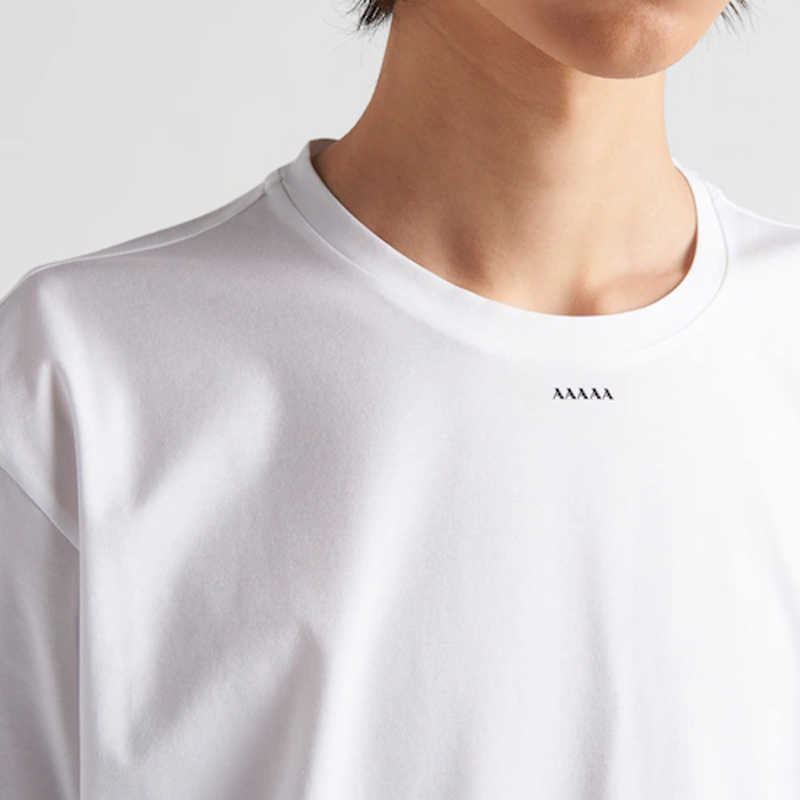 

23SS Triangle Lable Letter Printed Tee Fashion Short Sleeve T-Shirt Man Women Summer Casual FZTX2131, White