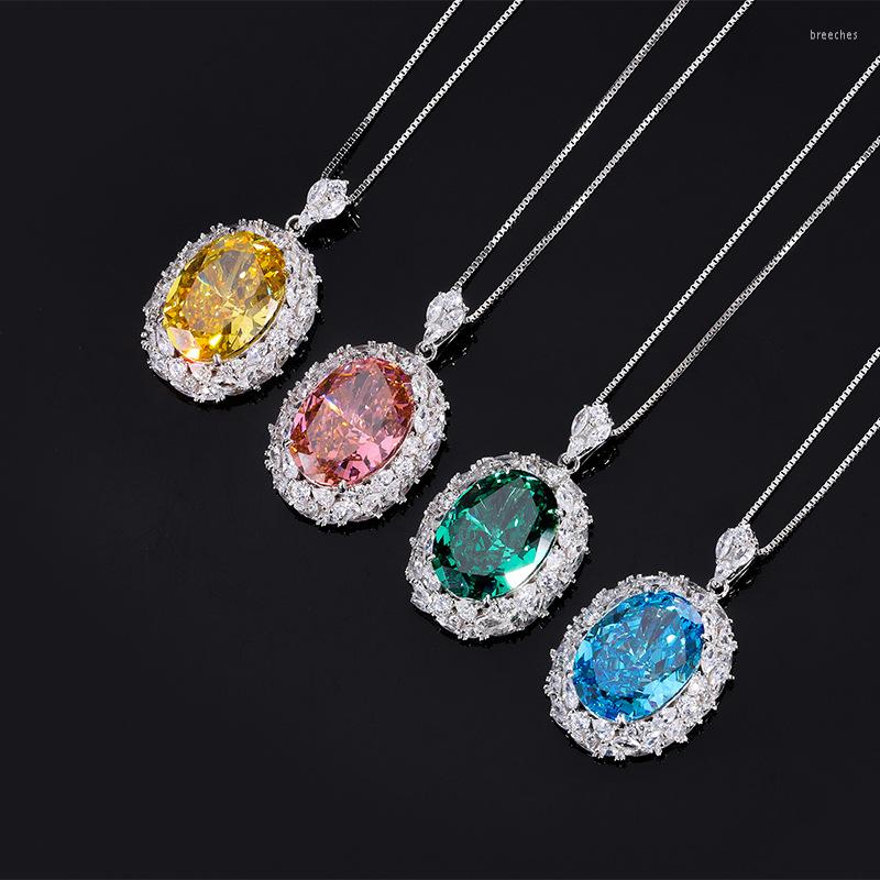 

Chains Autumn And Winter S925 Silver Retro Fashion High Carbon Diamond Women's Pigeon Egg 13 18 Jewelry Pendant Women