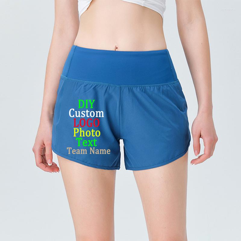 

Women' Shorts 2023 Custom LOGO Fake Two-Piece Sports Women' Back Zipper Pocket Anti-Loss Cool Sense Quick Dry Running, Black