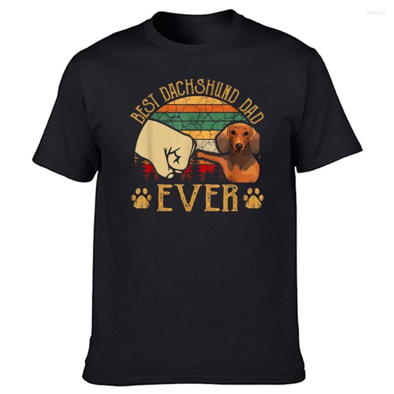 

Men's T Shirts Funny Retro Vintage Dachshund Dad Ever Graphic Cotton Streetwear Birthday Gifts Summer Style T-shirt Mens Clothing, White