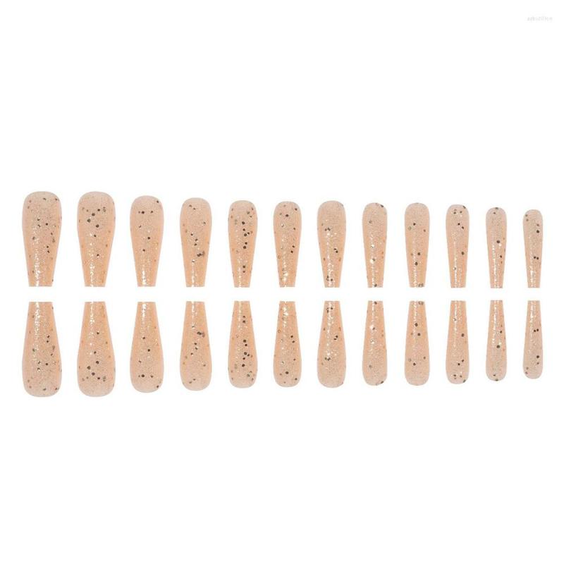 

False Nails Manicure Set For Home DIY With Simple And Elegant Design Women Delicate Hand Decoration, Peachpuff
