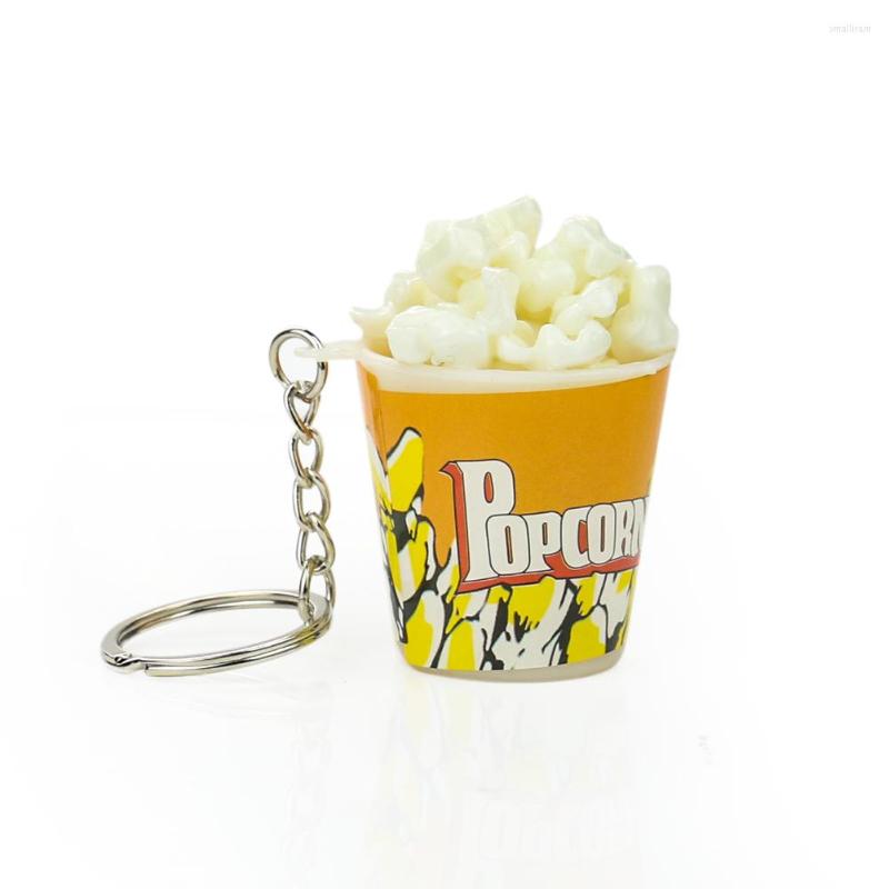 

Keychains Creative Emulation Barrel PVC Popcorn Keychain Key Ring Holder Bag Decor Leisurely Advertising Student Man Woman Jewelry Gift