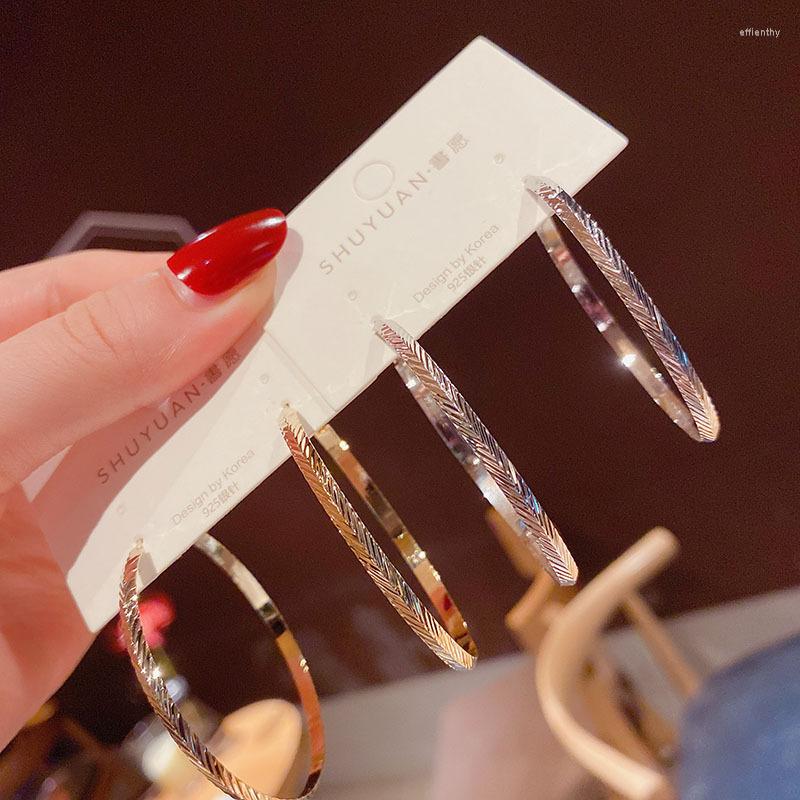 

Dangle Earrings S925 Needle Stud For Women Korean Exaggerated Ring Fashion Jewelry Wholesale