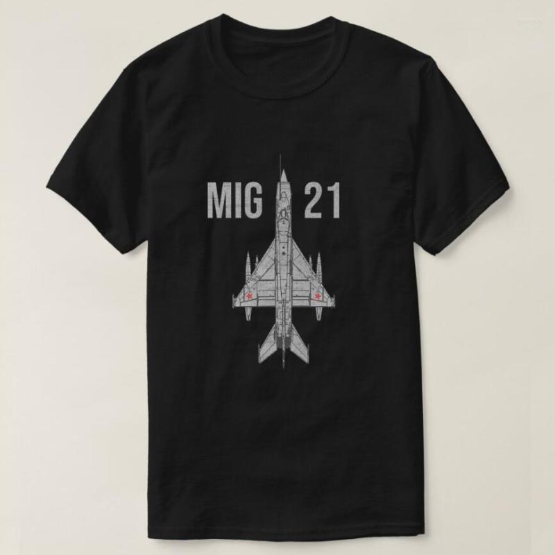 

Men' T Shirts MIG 21 Fighter Jet Russian Military Aircraft T-Shirt Short Sleeve Casual Cotton O-Neck Summer Shirt, Black