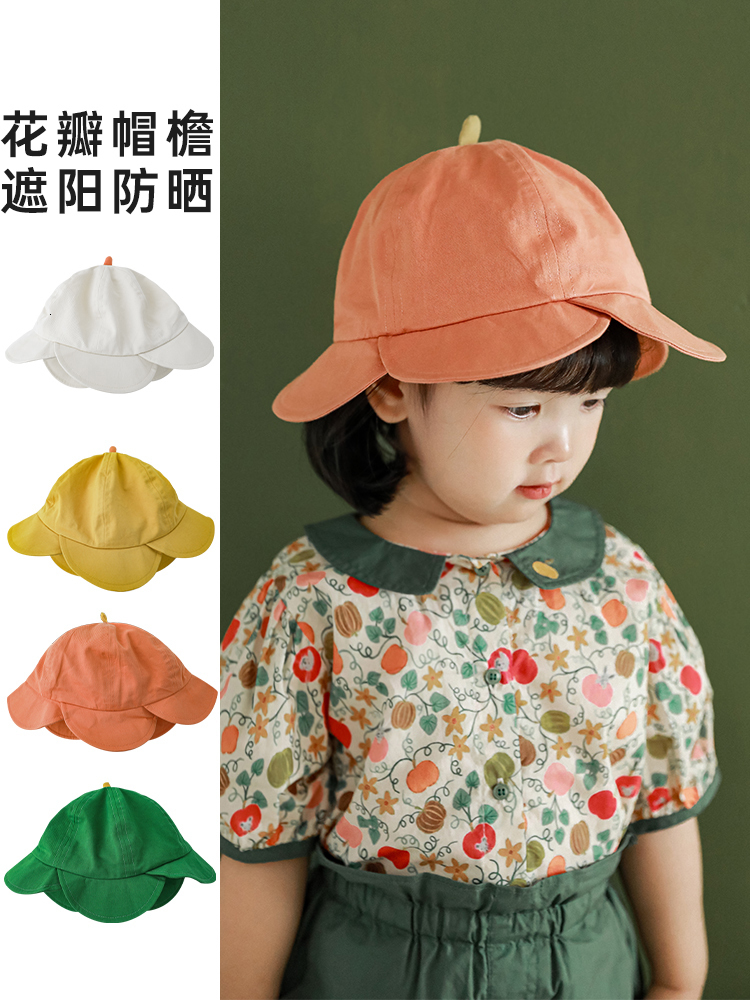 

Caps Hats Children's Cute Cartoon Sun Hat Summer Sunscreen Big Brim Girls Solid Color Wild Fisherman Hat 230313, Green