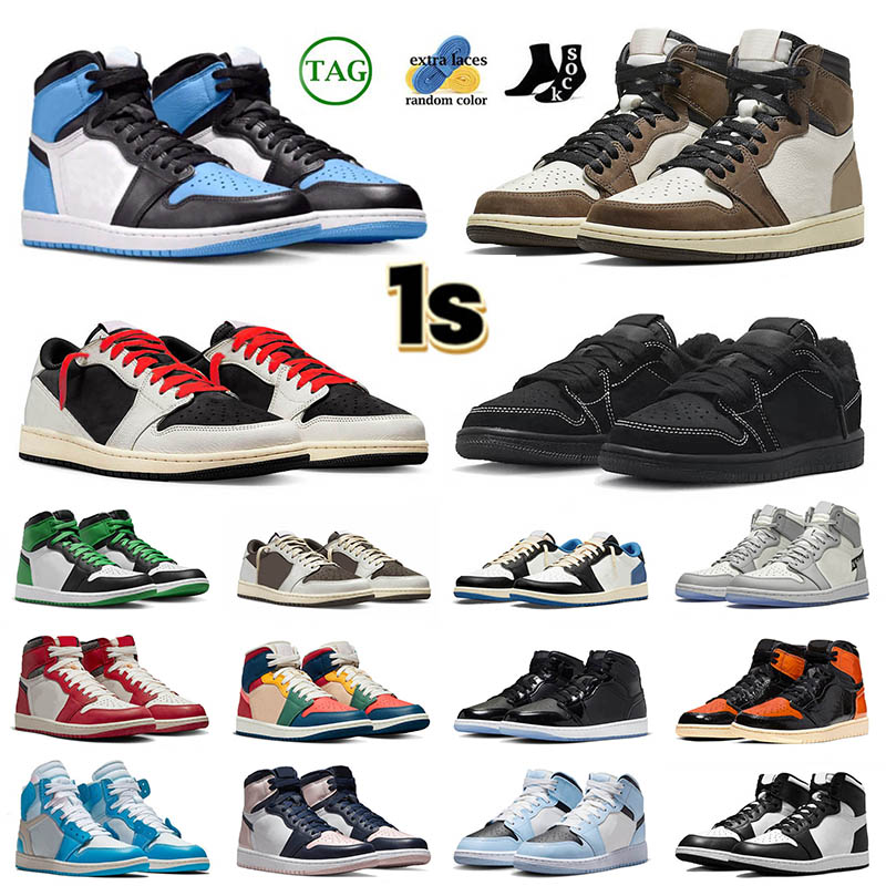 

OG Travis Scotts 1s Men Basketball Shoes High Jumpman Unc Toe Black Phantom Low Reverse Mocha Lost And Found Mid Space Jam 1 J1 Mens Women Designer Sneakers