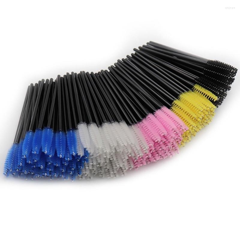 

Makeup Brushes 50pcs Eyelash Brush Extension Disposable Eye Lashes Make Up Eyebrow Mascara Wand Applicator Flexible Can Bent