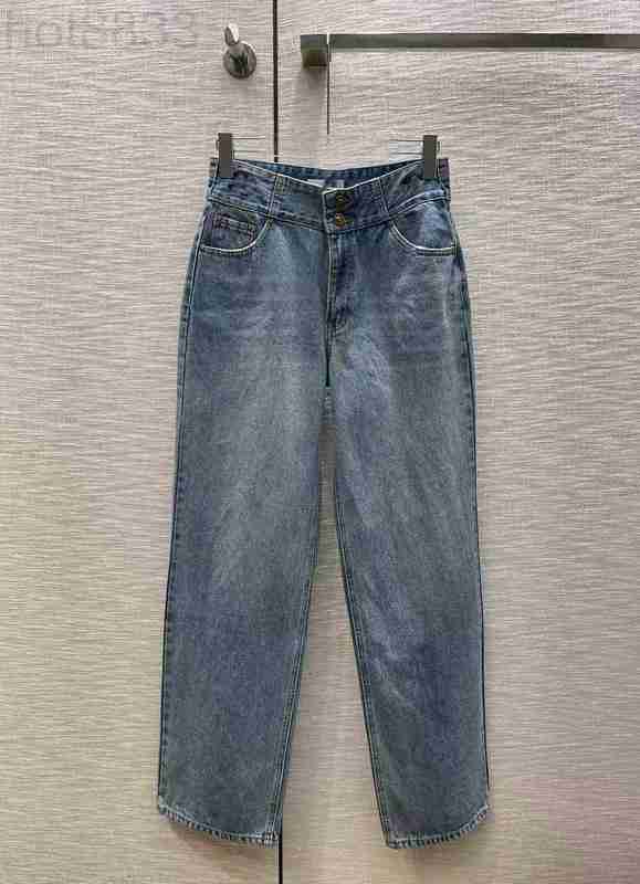 

Women' Jeans Designer 2023 New Spring Summer Fashion Panelled Brand Same Style Pants Luxury Clothing 1SM1, Blue