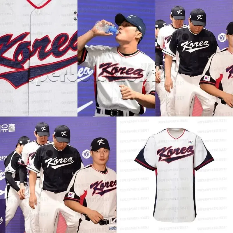 

CUSTOM Team Korea 2023 WBC wbc Cuba Baseball Jerseys World Baseball Classic 2023 Ha-seong Kim Choi Ji-man Kim Kwang-hyun Yang Hyeon-jong Lee, White