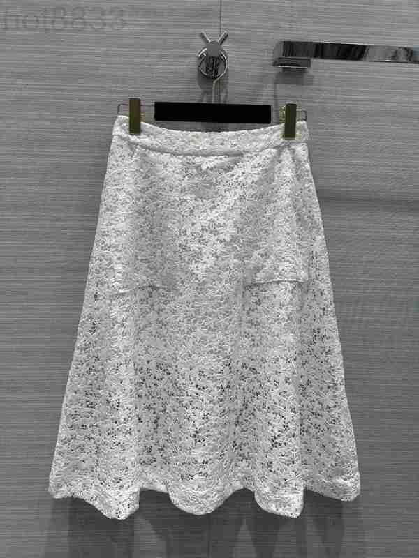 

Skirts Designer 2023 New Spring Summer a Fashion Brand Same Style Dress Luxury Women' 9VMX, White