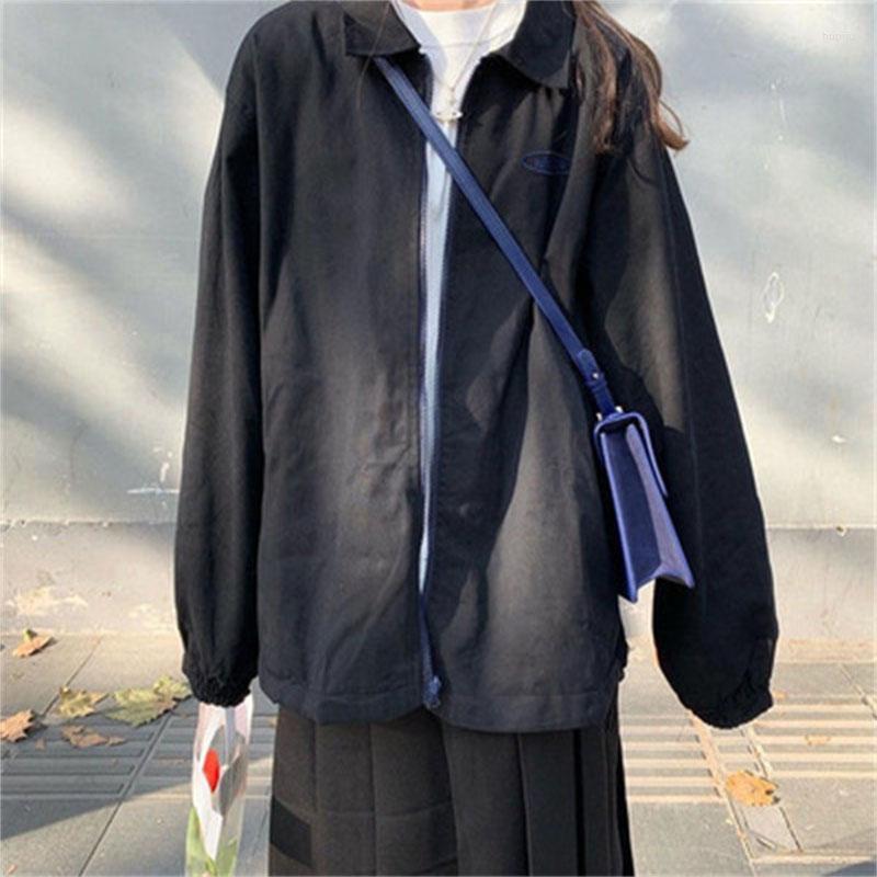 

Women's Jackets Early Spring Autumn Zipper Jacket Female Hooded Loose 2023 All-match Tide Brand Outdoor Sports Top Solid Color, Black