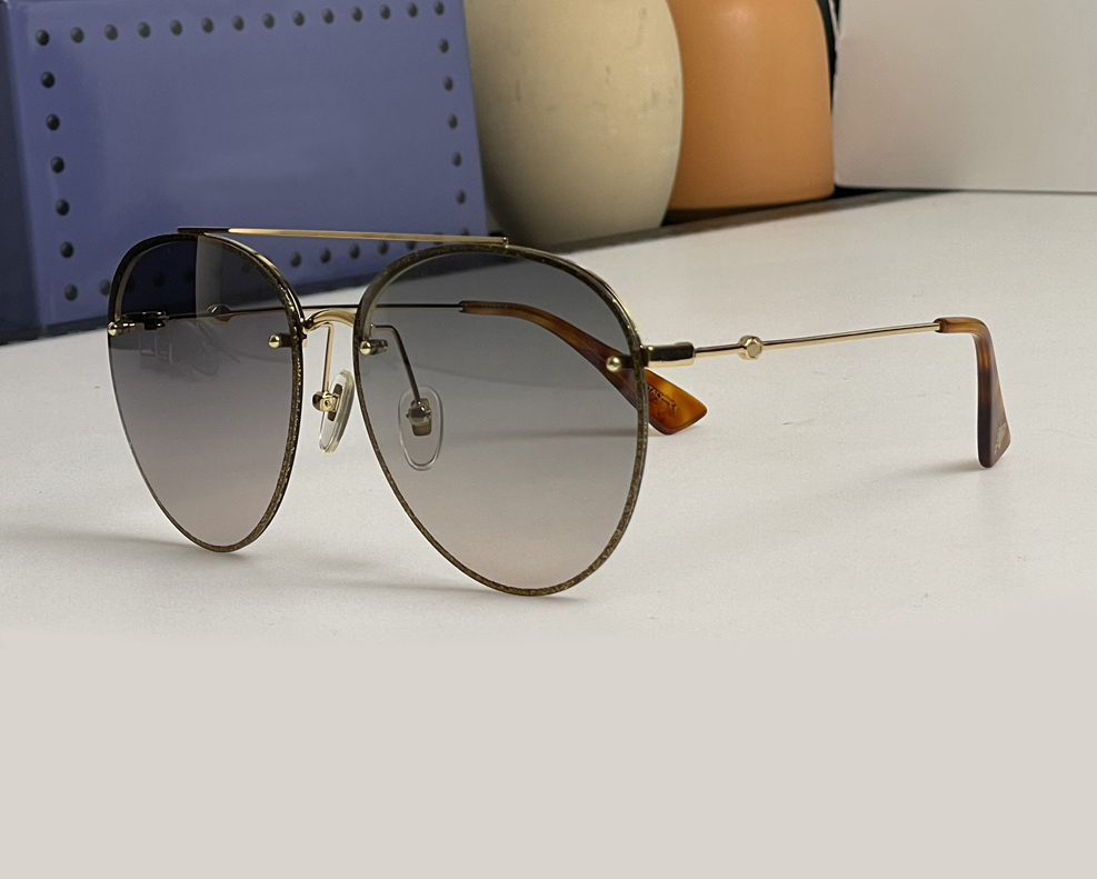 

0351 Glitter Gold Metal Pilot Sunglasses for Women Men Fashion Glasses gafas de sol Designers Sunglasses UV400 Eyewear with Box