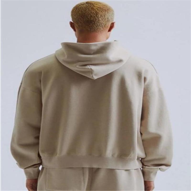 

Down jacket Mens Womens Hoodies Reflective Long Sleeve Fleece Hoodie Designer Sweatshirt EU Size S-XL Vbqko, Khaki(without logo on the back)