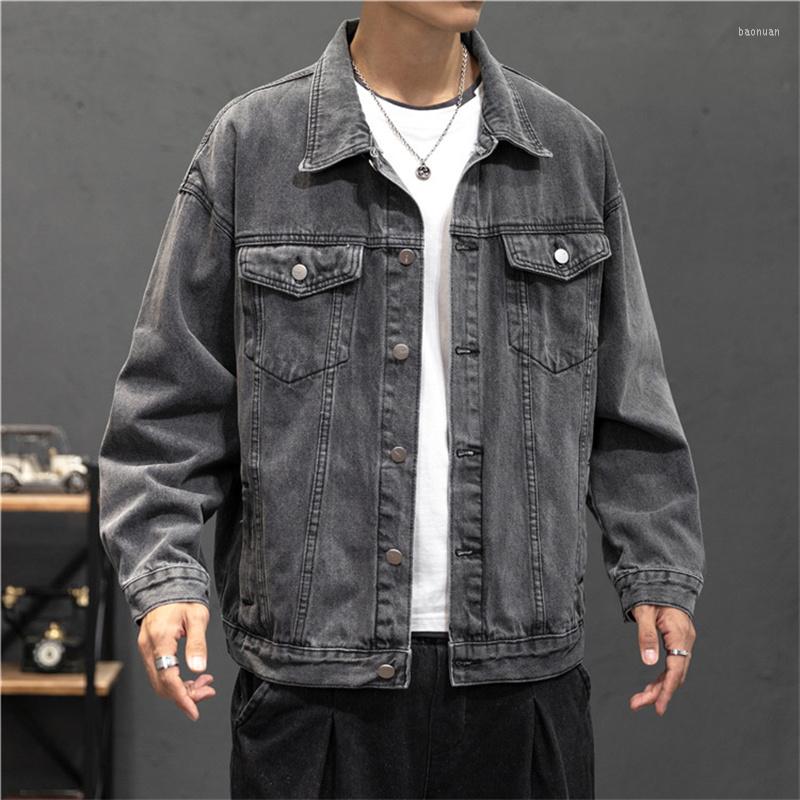 

Men's Jackets 2023 Spring Men Denim Jacket Mens Daily Casual Tide Hole Motor Cowboy Coat Man Streetwear HipHop Jean Chaqueta Hombre, Black
