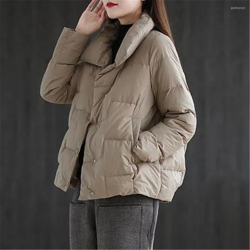 

Women's Jackets Casual 2023 Women Short White Duck Down Coats Female Loose Oversized Cotton Parkas Puffer Jacket Outwear Warm, Green