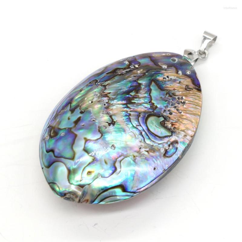 

Pendant Necklaces Fine Vintage Colorful Double Sided Abalone Shell Pendants Natural Mother Pearl Charms For Jewelry Making Supplies